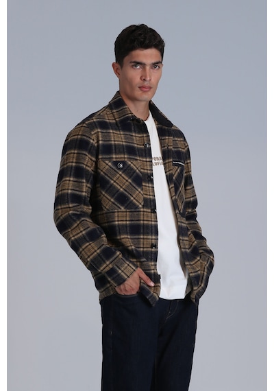 Lufian Erkek Hammer Basic Slim Fit Gömlek 112010663 Lacivert Lacivert