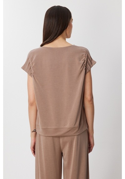 On Fashion Bluz Kolları Dikişli Siyah