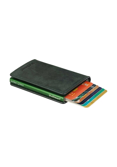 Walsmart Slim Crazy Akıllı Mekanizmalı Cüzdan Hakiki Deri