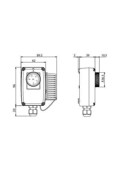 Ta/544610 (0-40°C) Kuluçka Termostatı - Imıt - İtalyan Malı