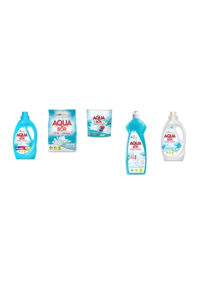Aquabor Doğal Mineralli Sıvı Renkliler + 4 Kg Beyaz + Tablet + Elde Bulaşık + Sıvı Beyaz 5 Li Set 16802256