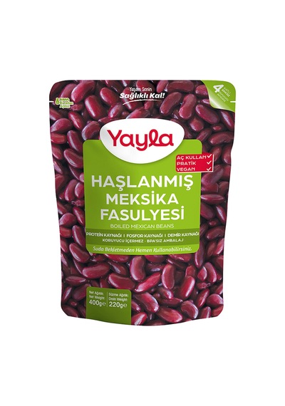Yayla Haşlanmış Meksika Fasulyesi 400 G X6 Adet