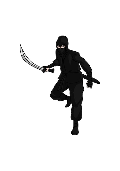 Ninja Folyo Sticker 60cm Uzunluk Siyah