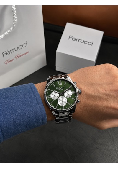 Ferrucci Fc36926 Spor Model Roma Rakamlı Çelik Kordon&kasa Fonksiyonlu Erkek Kol Saati Füme