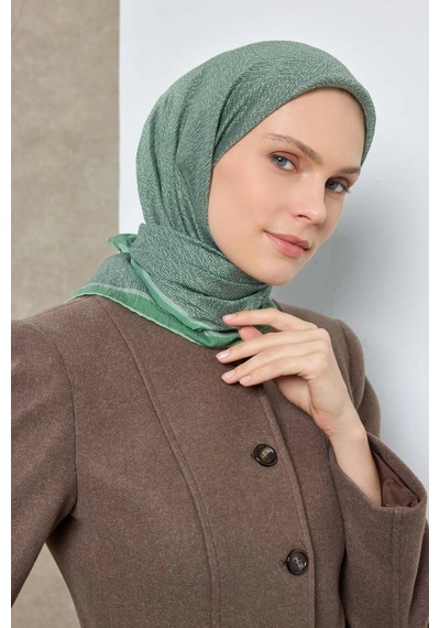 Silk Home Labirent Desen Lyocell Monare Eşarp - 6424 Çam Yeşili