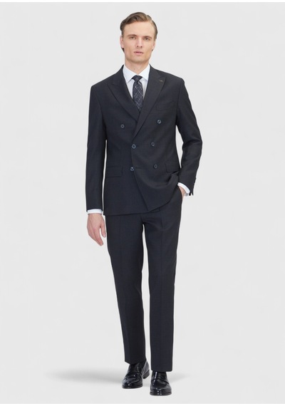 Ramsey Siyah Mikro Zeroweight Slim Fit Yün Karışımlı Takım Elbise
