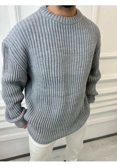 Elku Moda Elkumoda Oversize Kazak Bol Kesim Salaş Triko Kazak-KAZAK2873
