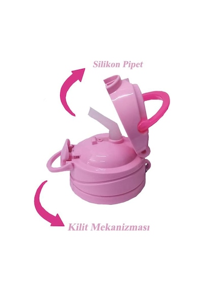 Kız Çocuk Barbie Matara 500 Ml 1 Adet Lisanslı Barbi Suluk Okul Matarası Öğrenci Suluğu Pembe