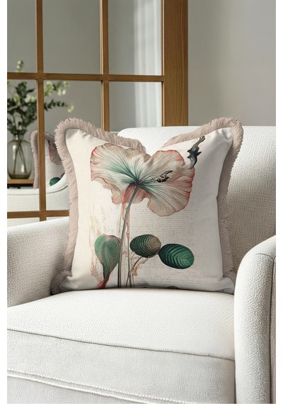Vintage Çiçek Botanik Saçaklı Yastık Kılıfı-sanatsal Floral Krem Yeşil Vizon Püsküllü Kırlent Kılıfı Yalın Sahil Nova Vintage Çiçek Botanik Saçaklı Yastık Kılıfı-sanatsal Floral Krem Yeşil Vizon Püsküllü Kırlent Kılıfı Yalın Sahil Nova