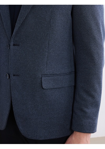 Lcw Busıness Lacivert Slim Fit Klapa Yaka Desenli Erkek Blazer Ceket