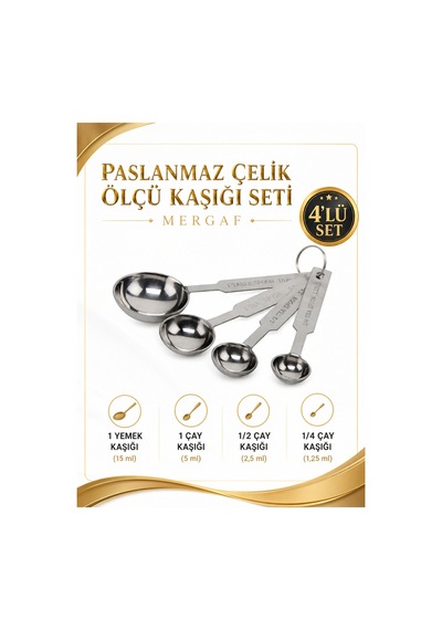 Paslanmaz Çelik Ölçü Kaşığı Seti Diğer