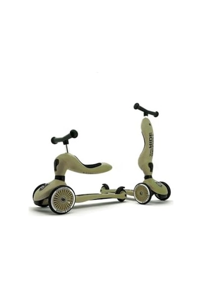 Oturaklı Çocuk Scooter - Olive Renkli Açık Mavi