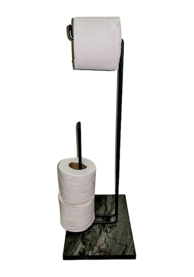 Almital Ultra Lüks Antrasit Ayaklı Tuvalet Kağıtlığı Paslanmaz