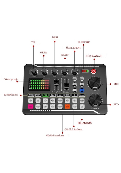 Profesyonel Podcast Mikrofon Ve Ses Katı Seti Stüdyo Yayıncı Condenser Tiktok Youtube Dj Ekipmanı