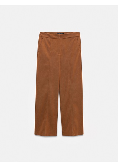 Dilvin 72257 Dikiş Detaylı Süet Pantolon-camel Camel