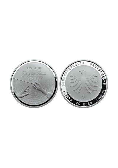 Almanya 20 Euro 2018 Gümüş Hatıra. 18 Gr. Çil.