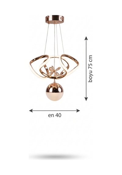 Dron 3 Lü Modern Ledli Avize 3 Renk Power Ledli Gold Kaplama Çoçuk Odası Yatak Odası Mutfak