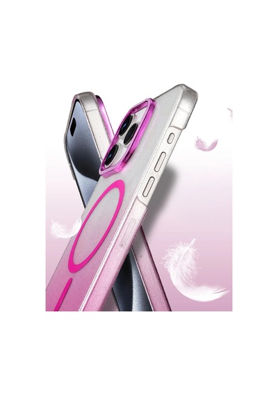 Mey İthalat Apple Uyumlu iPhone 15 Pro Max Glossy Magsafe Kapak - Mor