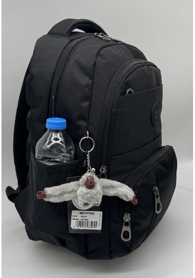 Suya Dayanıklı İlk Okul Çantası 3'lü Seti Unisex Çocuk İlkokul Çantası Ldc-8010 Siyah Siyah