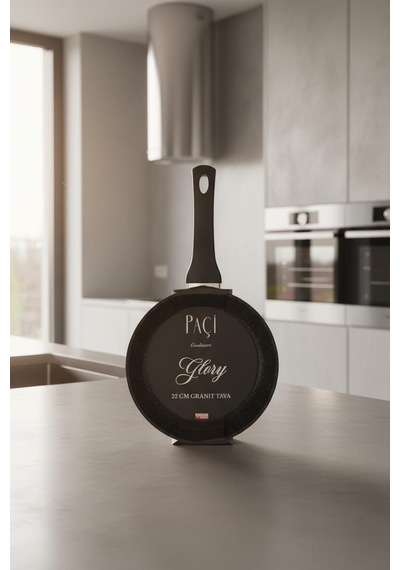 Ceren Pacı 22 Cm Mat Sıyah Granıt Tava Siyah