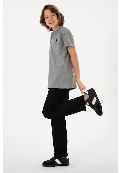 U.s. Polo Assn. Erkek Çocuk Gri Melanj Tişört Basic 50295504-vr086 Gri Melanj