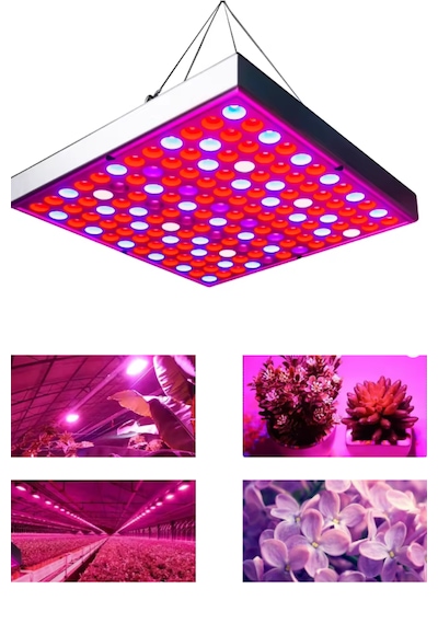 220 Volt 45 Watt Grow Led Panel Bitki Yetiştirme Lambası Pembe