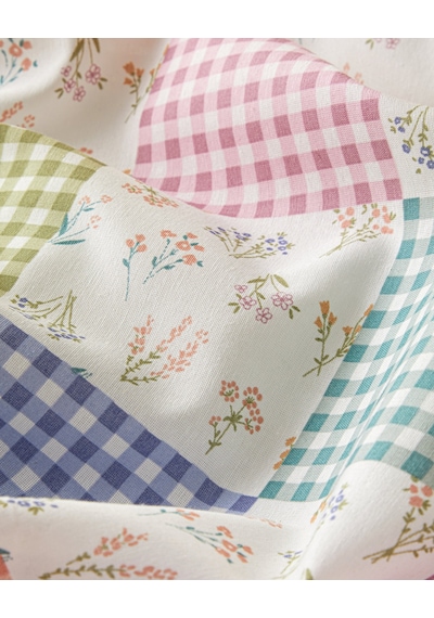 English Home Dreamy Patch Kolay Ütülenir Çift Kişilik Nevresim Seti 200x220 Cm Pembe - Yeşil
