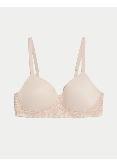 Marks & Spencer Body Soft:trade Mark: Dantel Detaylı Balensiz Pamuklu Ameliyat Sonrası Sütyeni Pembe
