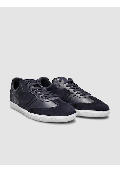 Cabani %100 Hakiki Deri Lacivert Bağcıklı Erkek Sneaker Lacivert
