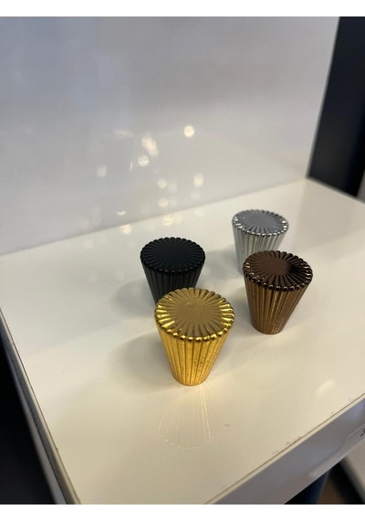 Tırtıklı Metal Düğme Kulp Mat Siyah 2 Adet Dolap Kapak Modern Çekmece Mobilya Kulbu Ünite Komidin Mat Siyah