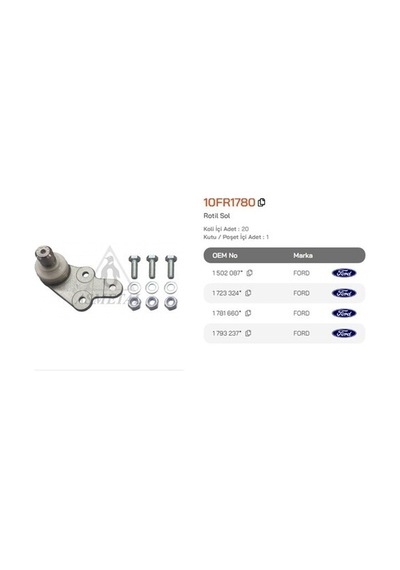 Asmetal 10fr1780 Rotil Ön Sol Alt C-max Iı Focus Iıı 11 1781660