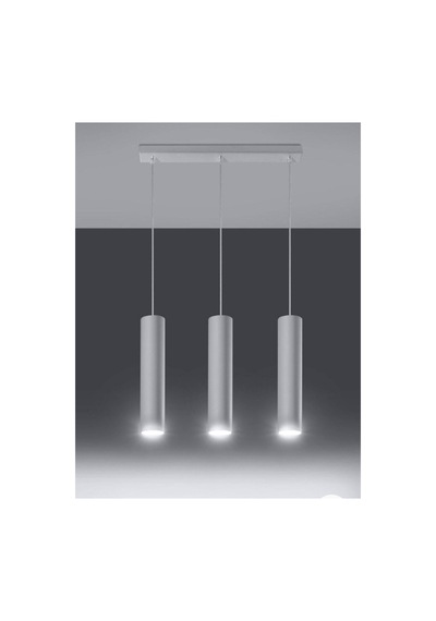 Spor Modern Led Avize Masa Üstü Sıralı Beyaz Işık Ampul Dahildir Led Avize Siyah