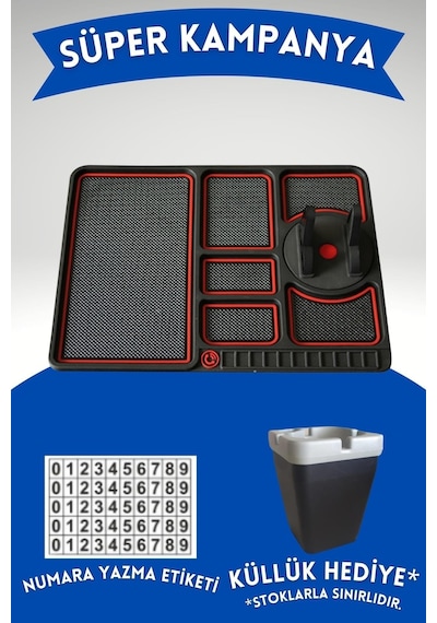 Kemboss Araç Içi Kaydırmaz Ped Organizer 7694555770967