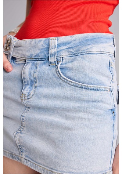Defacto Mini Jean Şort Etek I4913ax26hsnm85 İndigo-nm85