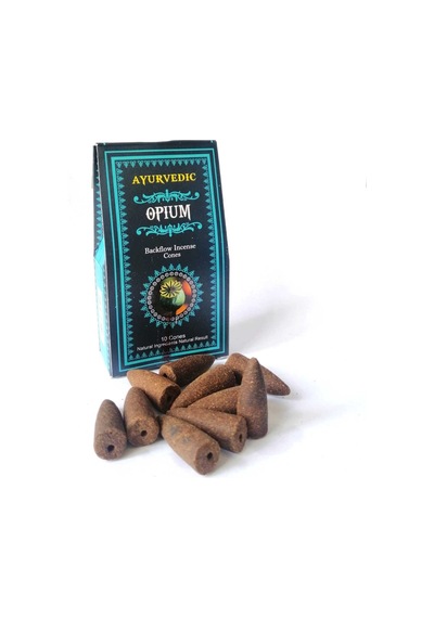 Ayurvedic Opıum Konik Geri Akış Tütsü 10'lu