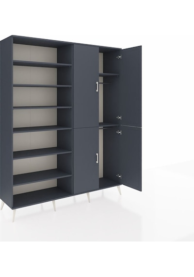 Hyperion Gardrop 8 Raflı 4 Kapaklı 2 Askılı 176x44x221 Antrasit-antrasit Antrasit Hyperion Gardrop 8 Raflı 4 Kapaklı 2 Askılı 176x44x221 Antrasit-antrasit Antrasit
