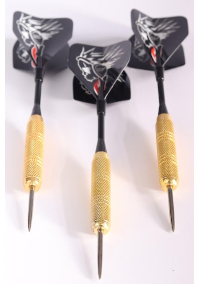 Delta Dart Oku 3'lü Set Çelik Uç + Pirinç Gövde + Renkli Kanat 18 G