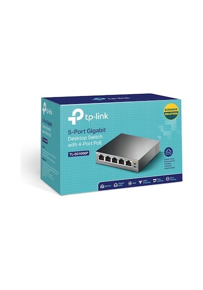 Tp-lınk Tl-sg1005p, 5 Port, Gigabit, 4 Port Poe 56w, Yönetilemez, Metal Kasa, Masaüstü Switch