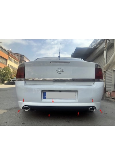 Opel Vectra Uyumlu C Arka Tampon Eki Çift Çıkış Fiberglass Boyasız
