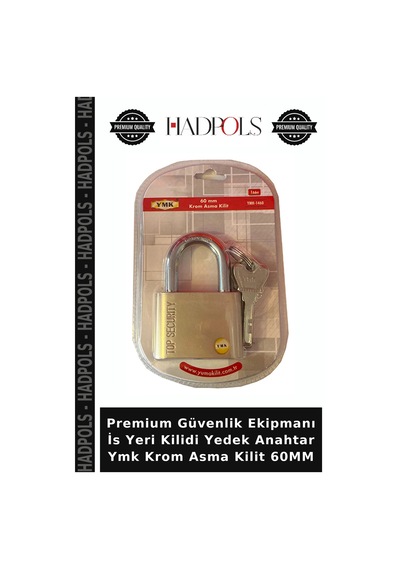 Premium Güvenlik Ekipmanı İs Yeri Kilidi Yedek Anahtar Ymk Krom Asma Kilit 60mm