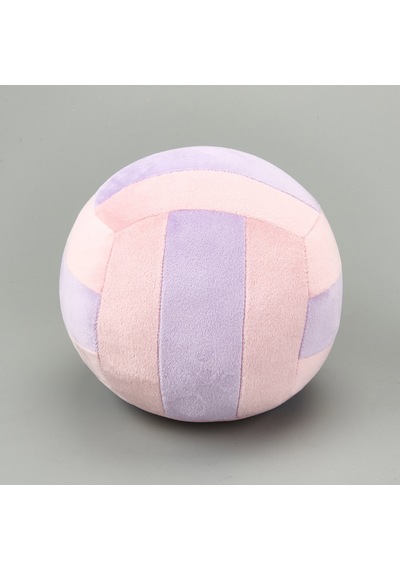 Soft Voleybol Topu Figürlü Yastık - Pembe / Eflatun - 20 Cm