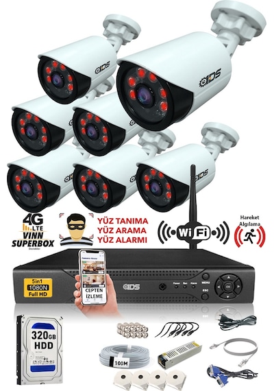Ids - 7 Kameralı 1080P Fullhd 5Mp Sony Lensli Kamera Seti - 2020