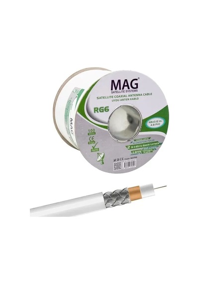 Hubrendy Sh Mag Rg59 Fa Mini Dual Bitişik Kablo 100 Metre