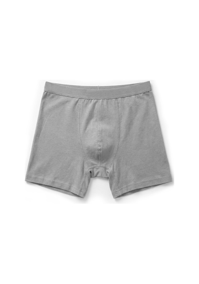Just Inner Erkek Tekli Modal Pamuklu Boxer Uzun Paça İnce Bel Lastikli Nefes Alan Doku 135011 Gri