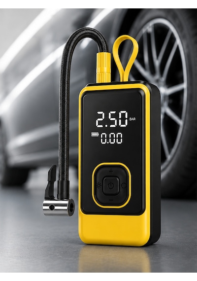 4000mah Kablosuz Dijital Göstergeli Taşınabilir Araç Lastik Şişirme Kompresörü Hava Pompası-1663