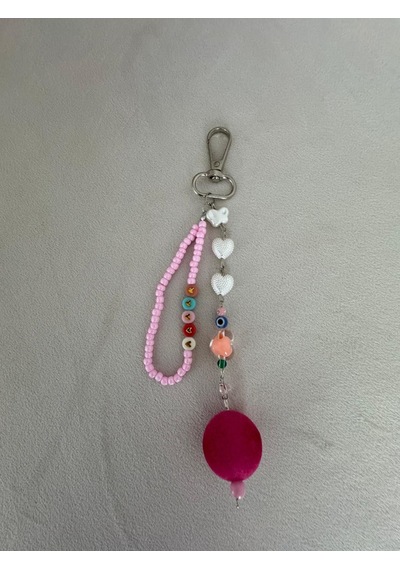 Pembe Top Anahtarlık Çanta Charmı