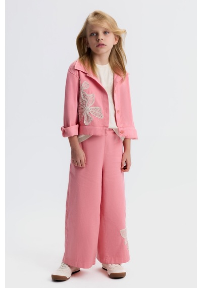 Xo Kids Kız Çocuk 3lü Alt Üst Kombin Takmı 4-8 Yaş Set0514 Pembe