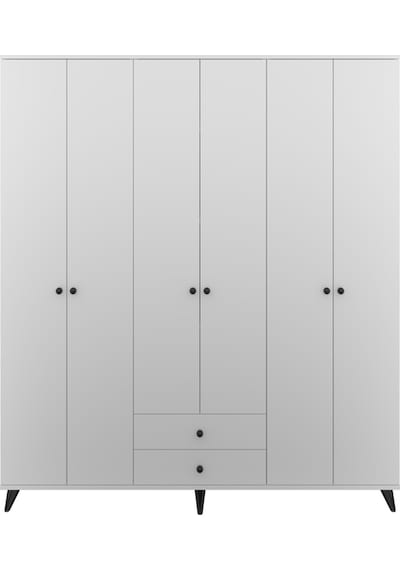 Simple Gardırop 6 Raflı 2 Çekmeceli 2 Askılı 180x44x208 Beyaz Beyaz Simple Gardırop 6 Raflı 2 Çekmeceli 2 Askılı 180x44x208 Beyaz Beyaz