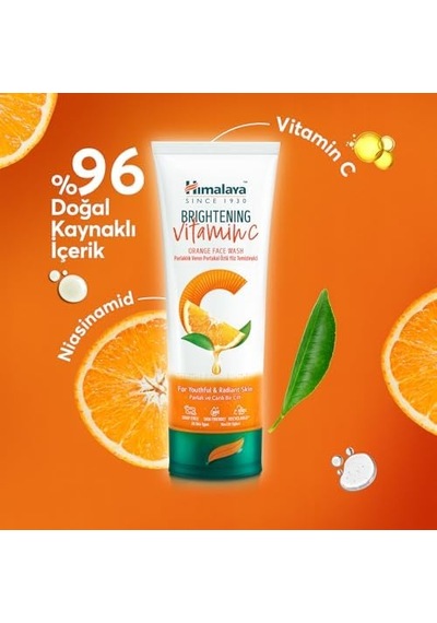 Himalaya Vitamin C Parlaklık Veren Yüz Temizleyici 100 Ml Portakal Özlü Tüm Ciltler Paraben/sls/sles İçermez