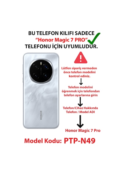 Honor Magic 7 Pro Uyumlu Şeffaf Silikon Kılıf Renkli